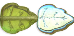 Medium Leaves 12 x 10mm Vertical Hole : Olivine AB