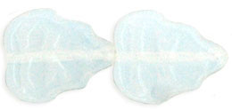 Leaves 10 x 8mm Vertical Hole : Milky White