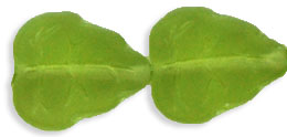 Leaves 10 x 8mm Vertical Hole : Matte - Olivine