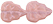 Leaves 10 x 8mm Vertical Hole : Rose Shimmer Milky Pink