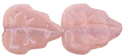 Leaves 10 x 8mm Vertical Hole : Rose Shimmer Milky Pink