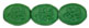 Oval Clovers 10 x 9mm : Opaque Green