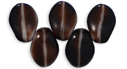 Petals 8 x 6mm : Smoky Brown/White