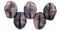 Petals 8 x 6mm : Pink/Black/Crystal