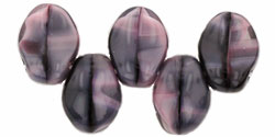 Petals 8 x 6mm : Pink/Black/Crystal