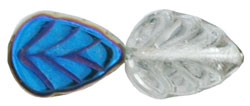 Leaves 10 x 8mm : Blue Iris - Crystal