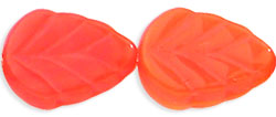 Leaves 10 x 8mm : Opaque Orange Multi