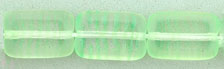 Polished Rectangles 12 x 8mm : Crystal/Lime Striped