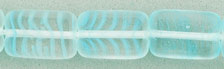 Polished Rectangles 12 x 8mm : Crystal/Lt Blue Striped