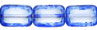 Polished Rectangles 12 x 8mm : Crystal - Blue Picasso