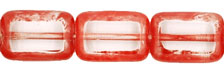 Polished Rectangles 12 x 8mm : Crystal - Red Picasso