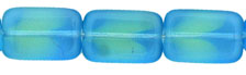 Polished Rectangles 12 x 8mm : Blue/Lt Green