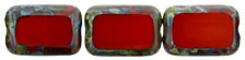 Polished Rectangles 12 x 8mm : Opaque Red