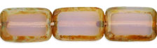 Polished Rectangles 12 x 8mm : Milky Amethyst - Picasso