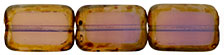 Polished Rectangles 12 x 8mm : Milky Translucent Amethyst - Picasso
