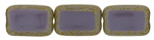 Polished Rectangles 12 x 8mm : Opaque Lt Amethyst - Picasso