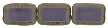 Polished Rectangles 12 x 8mm : Opaque Amethyst - Picasso