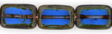Polished Rectangles 12 x 8mm : Sapphire - Picasso