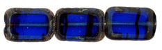 Polished Rectangles 12 x 8mm : Sapphire Tortoise - Picasso