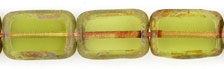 Polished Rectangles 12 x 8mm : Olivine - Picasso