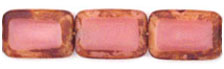 Polished Rectangles 12 x 8mm : Coral Pink - Picasso