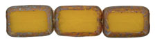 Polished Rectangles 12 x 8mm : Milky Yellow - Picasso