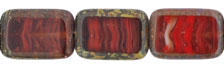 Polished Rectangles 12 x 8mm : HurriCane Glass - Rustic Canyon