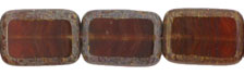 Polished Rectangles 12 x 8mm : HurriCane Glass - Rustic Timber
