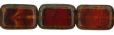 Polished Rectangles 12 x 8mm : HurriCane Glass - Rustic Sunfire