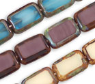 Polished Table Cut Rectangle Window Beads 12 x 8mm