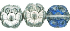 Flowers 7 x 4mm : Luster Blue Iris - Crystal