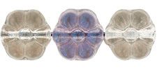 Flowers 8 x 4mm : Luster Iris - Black Diamond