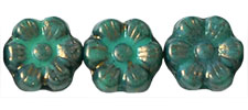 Flowers 8 x 4mm : Turquoise - Moon Dust