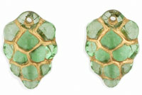 Grape Bunches 16 x 11mm : Peridot - Gold Inlay