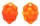 Grape Bunches 11/16mm : Opaque Orange Multi