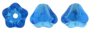 Baby Bell Flowers 6 x 4mm : Capri Blue