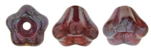 Baby Bell Flowers 6 x 4mm : Siam Ruby - Vega