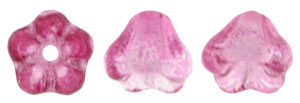 Baby Bell Flowers 6 x 4mm : Coated - Hot Pink