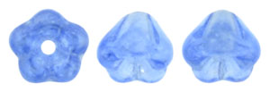 Baby Bell Flowers 6 x 4mm : Luster - Med Sapphire