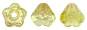 Baby Bell Flowers 6 x 4mm : Chrysolite - Celsian