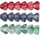 4X6mm Czech Pressed Glass Baby Bell Flower Beads