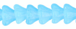 Bell Flowers 8 x 6mm : Milky Aquamarine