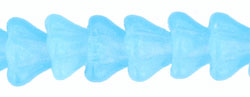 Bell Flowers 8 x 6mm : Milky Aquamarine