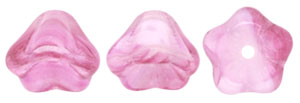 Bell Flowers 8 x 6mm : Crystal/Pink