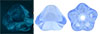 Bell Flowers 8/6mm : Glow in the Dark - Sapphire