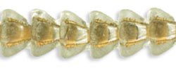 Bell Flowers 8 x 6mm : Crystal - Gold-Lined