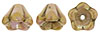 Bell Flowers 8 x 6mm : Luster - Opaque Rose/Gold Topaz