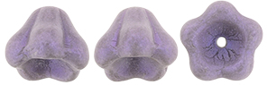 Bell Flowers 8 x 6mm : Opalescent Amethyst