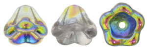 Bell Flowers 8 x 6mm : Crystal - Vitral
