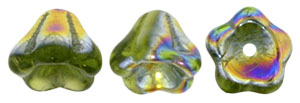 Bell Flowers 8 x 6mm : Olivine - Vitral